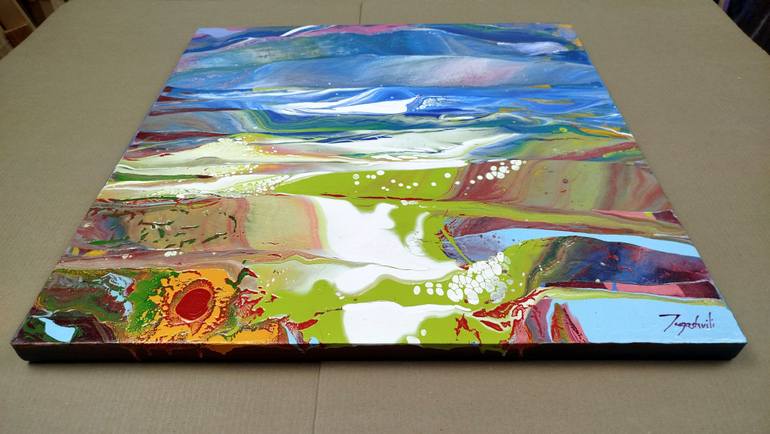 Original Abstract Landscape Painting by Jacob Jugashvili