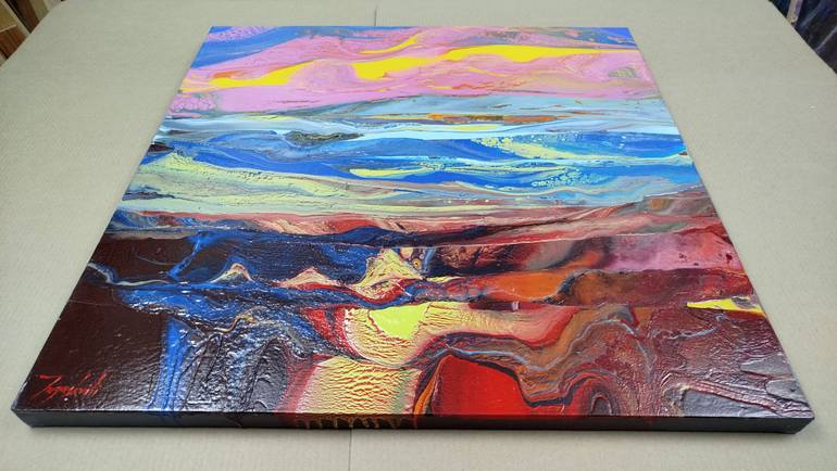 Original Abstract Landscape Painting by Jacob Jugashvili