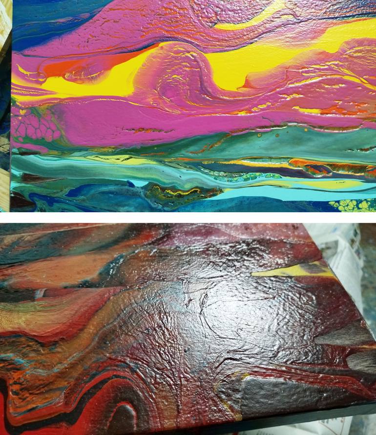 Original Abstract Landscape Painting by Jacob Jugashvili