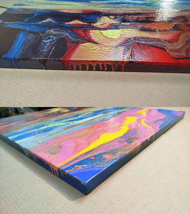 Original Abstract Landscape Painting by Jacob Jugashvili