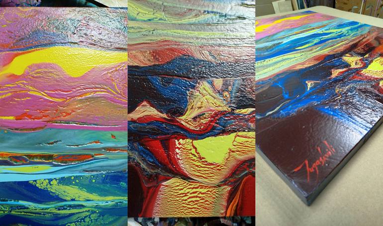 Original Abstract Landscape Painting by Jacob Jugashvili