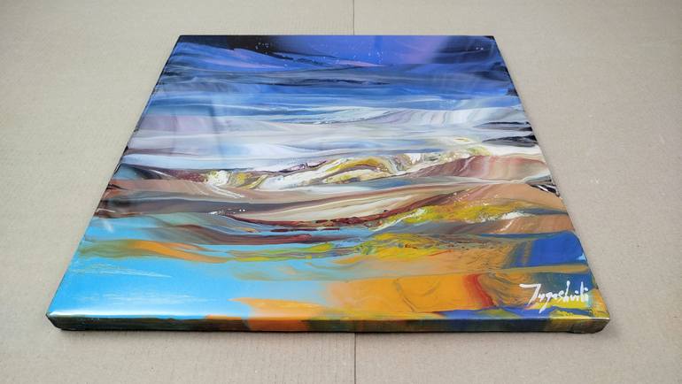 Original Abstract Outer Space Painting by Jacob Jugashvili