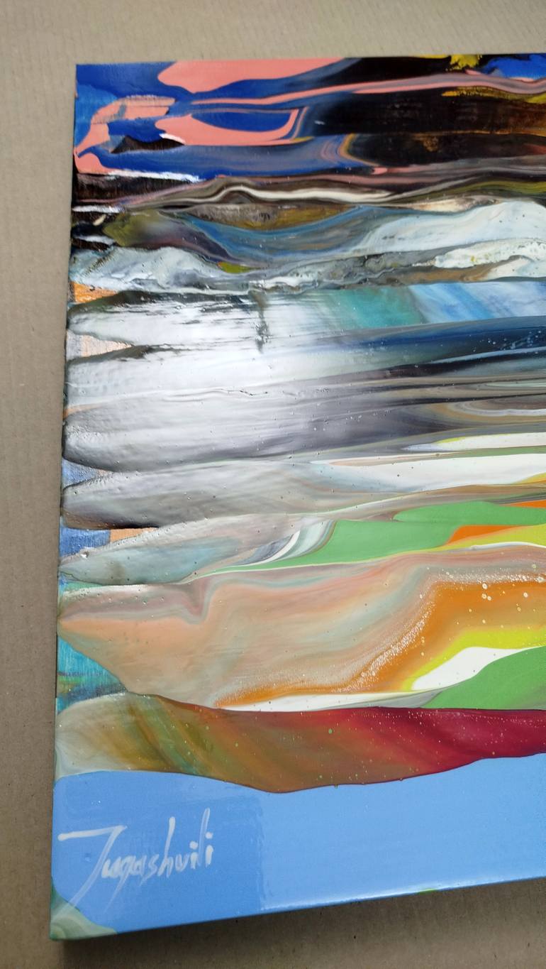 Original Abstract Landscape Painting by Jacob Jugashvili