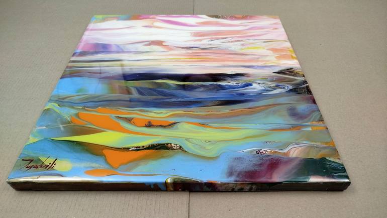 Original Abstract Landscape Painting by Jacob Jugashvili
