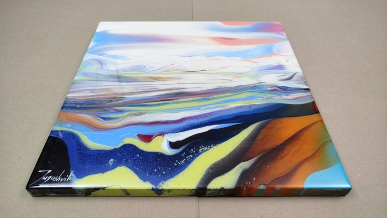 Original Abstract Landscape Painting by Jacob Jugashvili