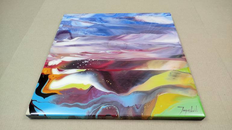 Original Abstract Landscape Painting by Jacob Jugashvili