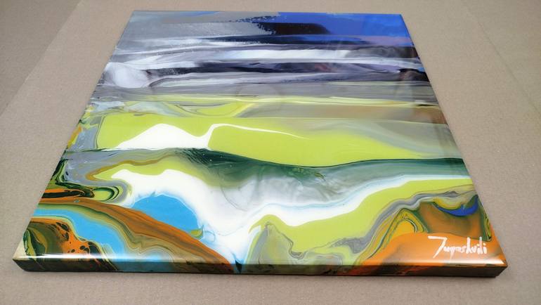 Original Abstract Landscape Painting by Jacob Jugashvili