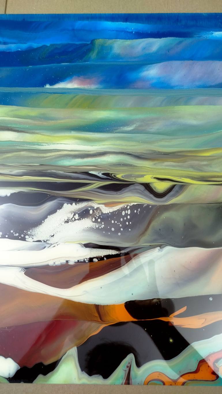 Original Abstract Ocean Painting by Jacob Jugashvili
