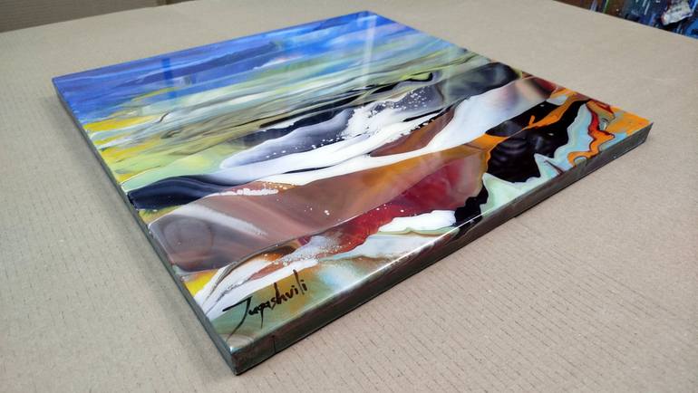 Original Abstract Ocean Painting by Jacob Jugashvili