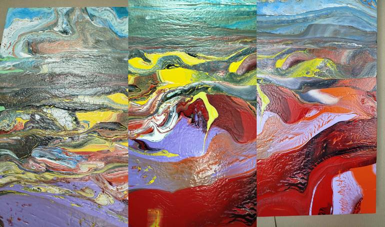 Original Abstract Landscape Painting by Jacob Jugashvili