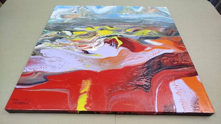 Original Abstract Landscape Painting by Jacob Jugashvili