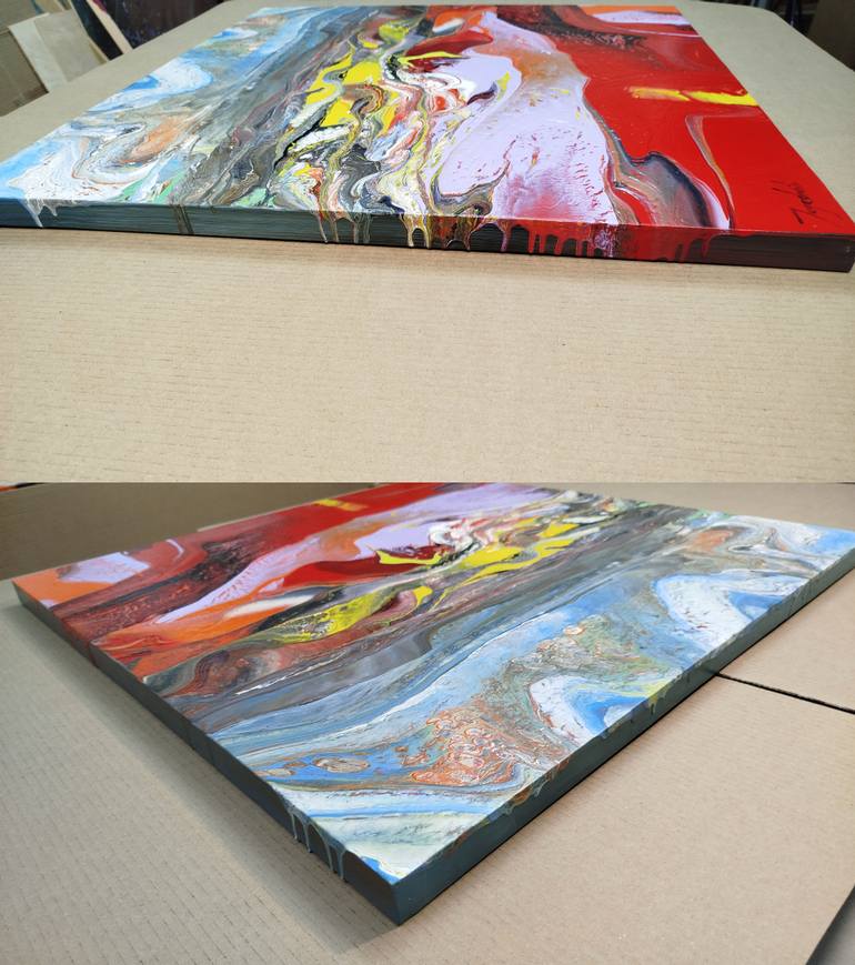 Original Abstract Landscape Painting by Jacob Jugashvili