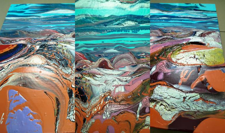 Original Abstract Landscape Painting by Jacob Jugashvili