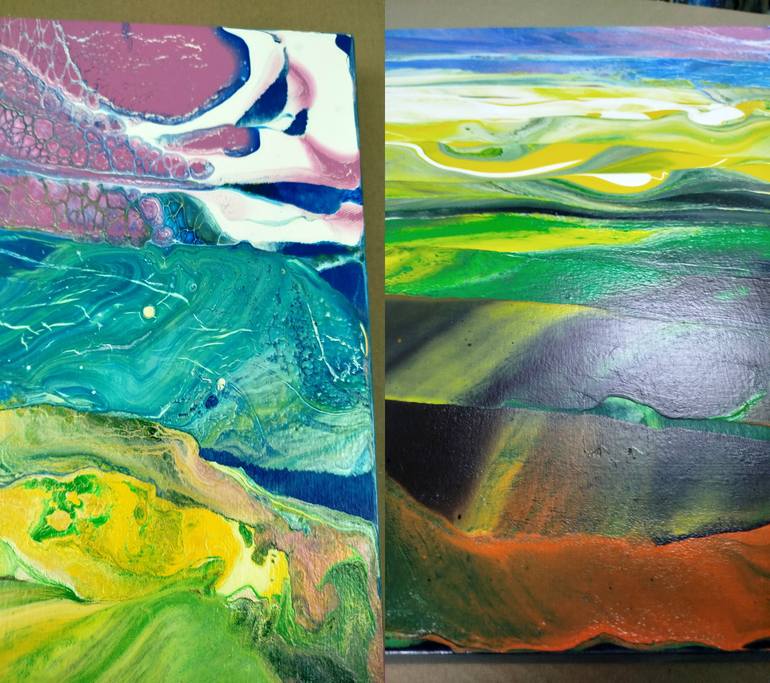 Original Abstract Landscape Painting by Jacob Jugashvili