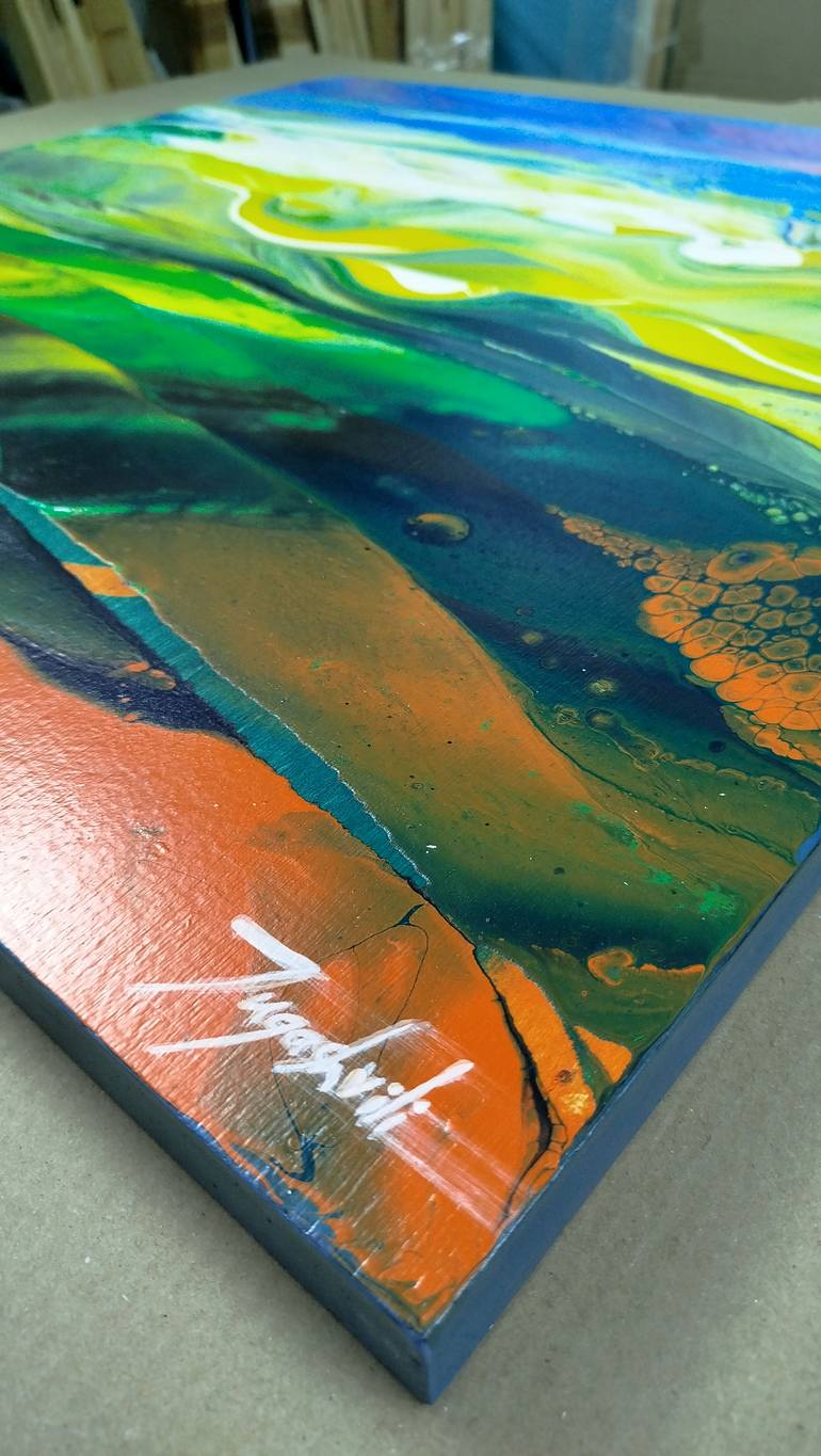 Original Abstract Landscape Painting by Jacob Jugashvili