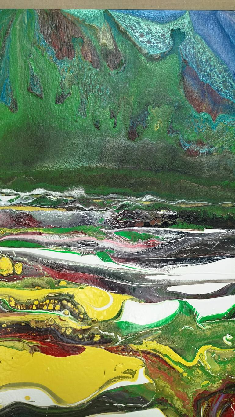 Original Abstract Landscape Painting by Jacob Jugashvili