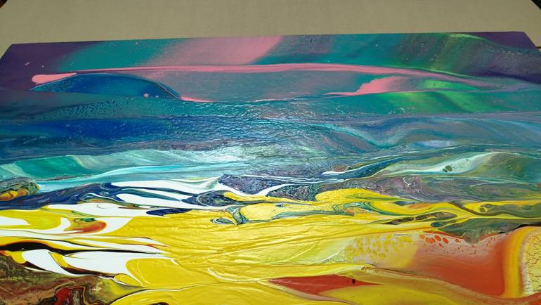 Original Abstract Landscape Painting by Jacob Jugashvili