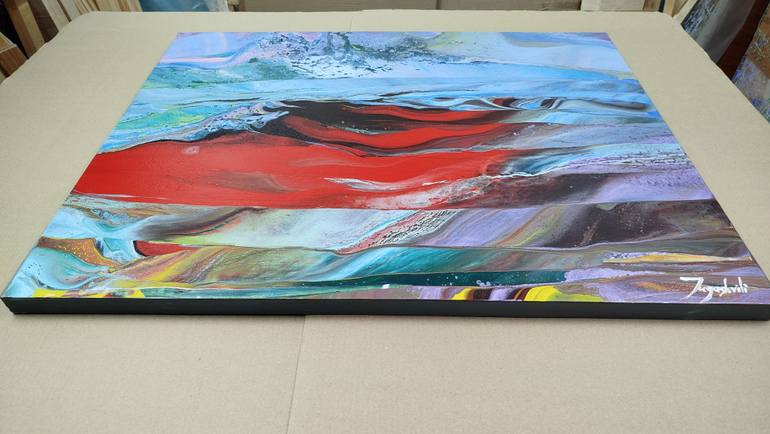 Original Abstract Landscape Painting by Jacob Jugashvili