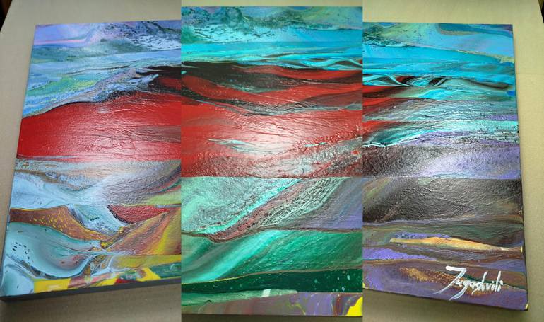 Original Abstract Landscape Painting by Jacob Jugashvili