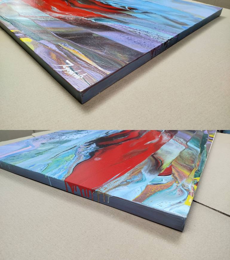 Original Abstract Landscape Painting by Jacob Jugashvili