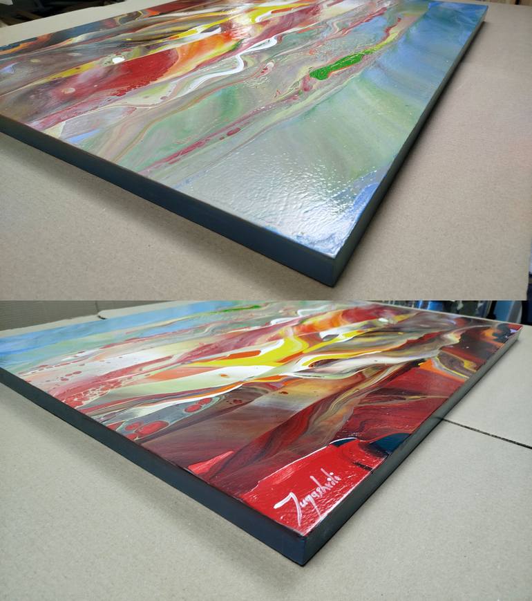Original Abstract Landscape Painting by Jacob Jugashvili