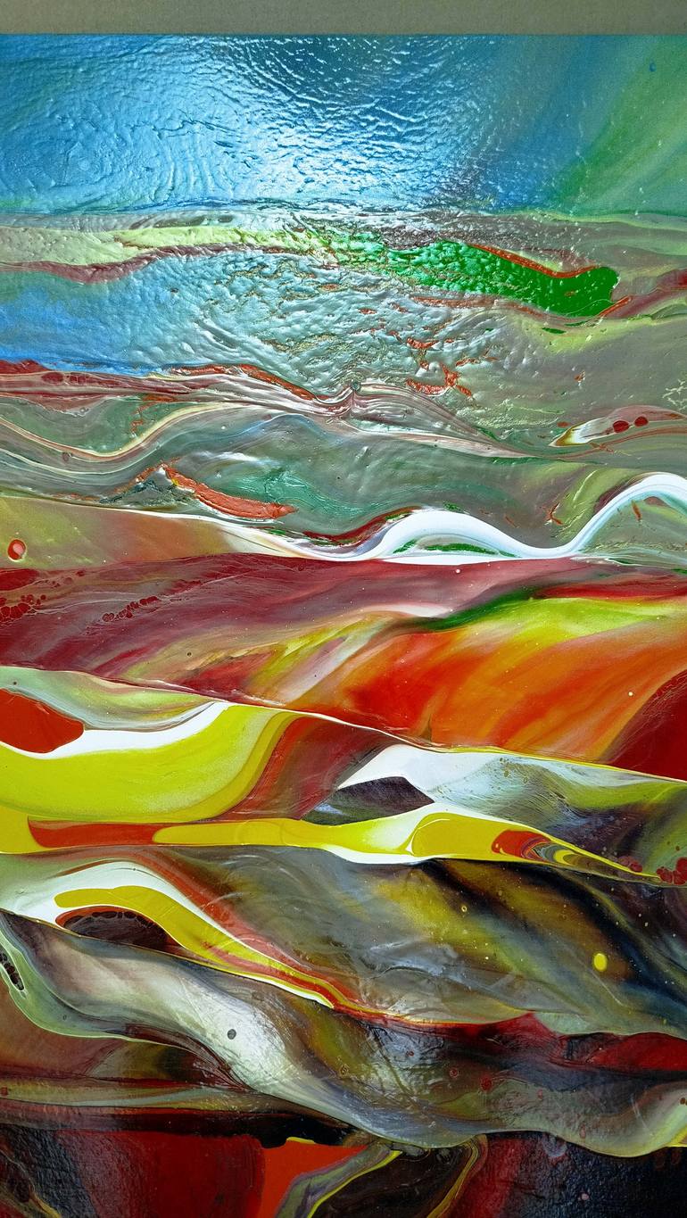 Original Abstract Landscape Painting by Jacob Jugashvili