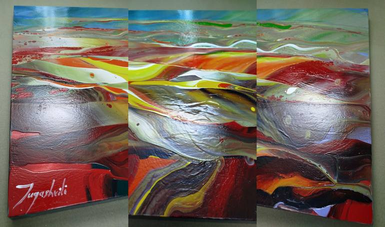 Original Abstract Landscape Painting by Jacob Jugashvili