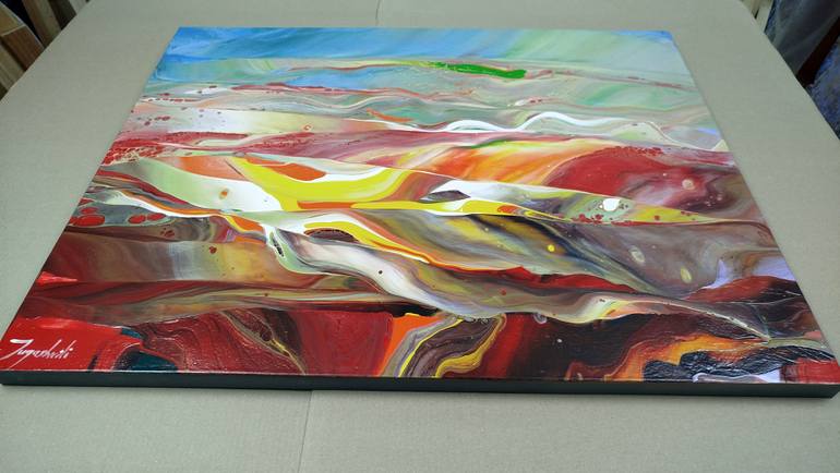 Original Abstract Landscape Painting by Jacob Jugashvili