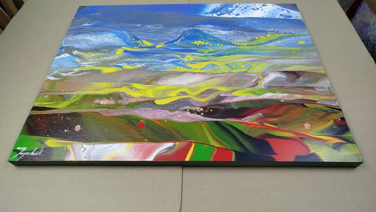 Original Abstract Landscape Painting by Jacob Jugashvili
