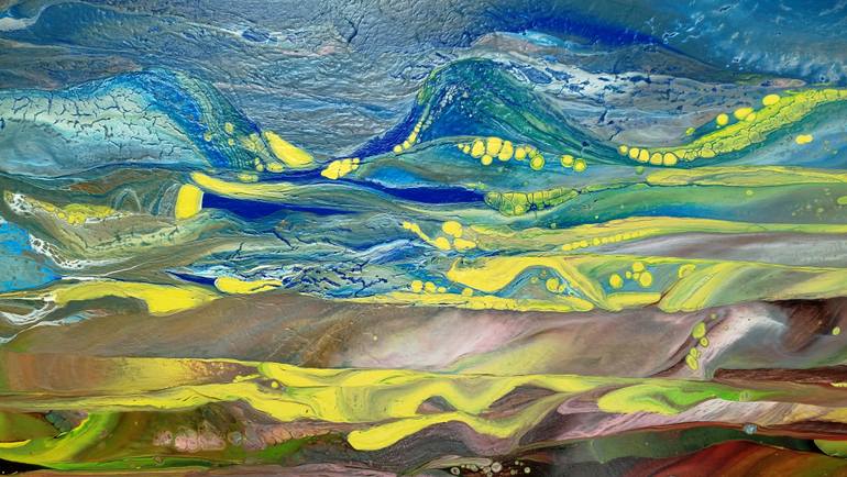 Original Abstract Landscape Painting by Jacob Jugashvili