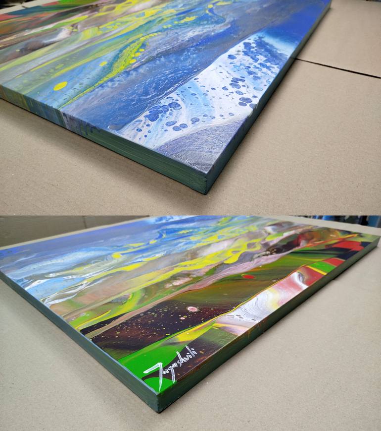 Original Abstract Landscape Painting by Jacob Jugashvili