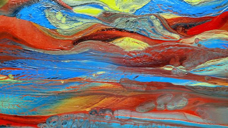 Original Abstract Landscape Painting by Jacob Jugashvili