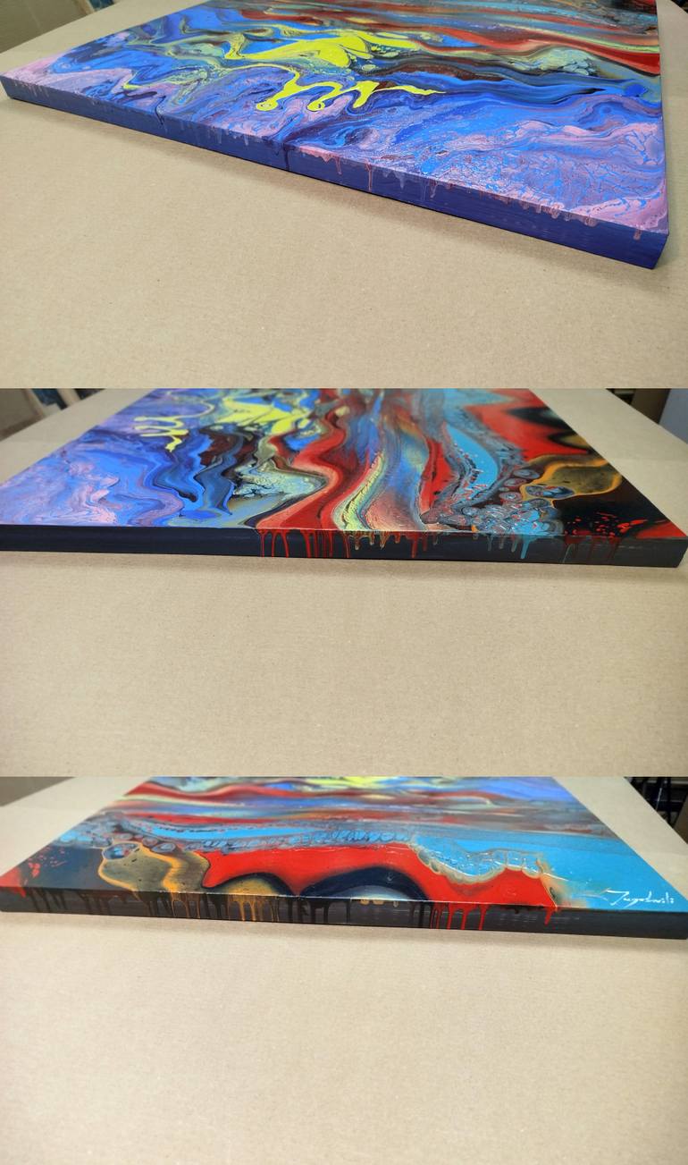 Original Abstract Landscape Painting by Jacob Jugashvili