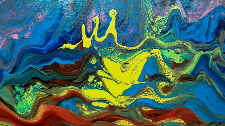 Original Abstract Landscape Painting by Jacob Jugashvili