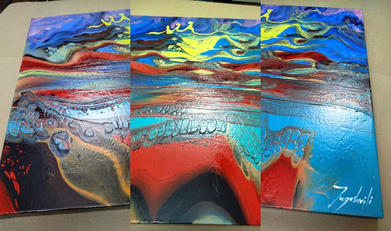 Original Abstract Landscape Painting by Jacob Jugashvili