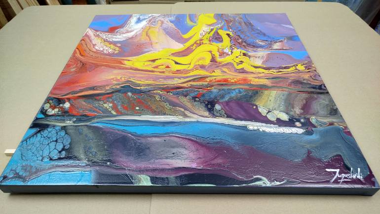 Original Abstract Landscape Painting by Jacob Jugashvili