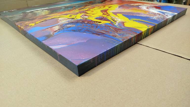 Original Abstract Landscape Painting by Jacob Jugashvili