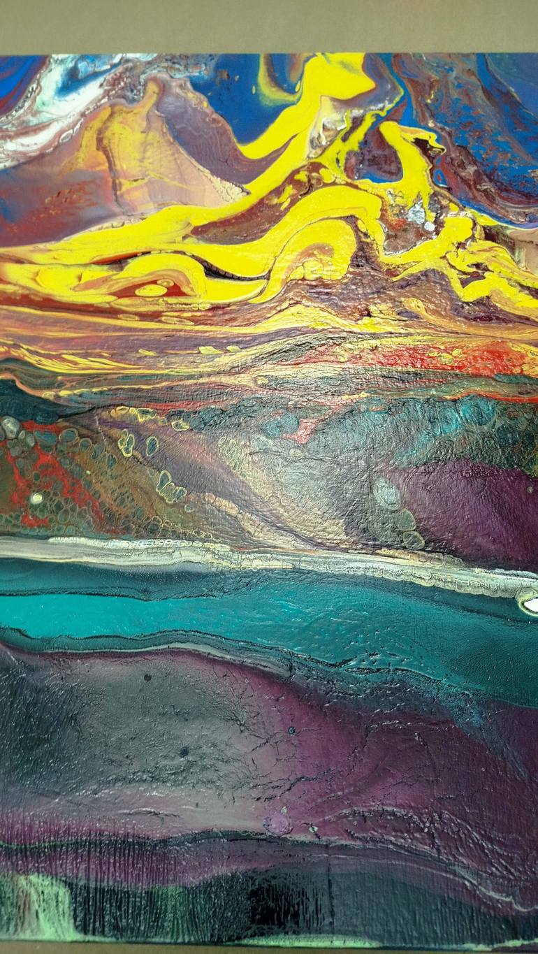 Original Abstract Landscape Painting by Jacob Jugashvili