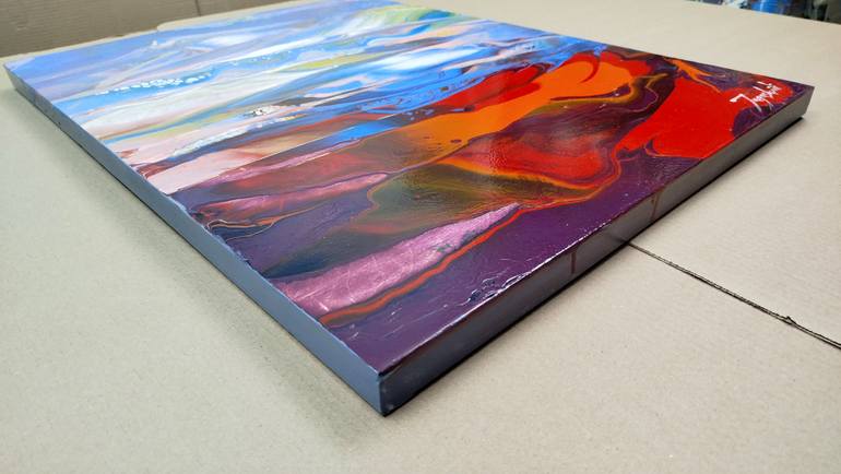 Original Abstract Landscape Painting by Jacob Jugashvili
