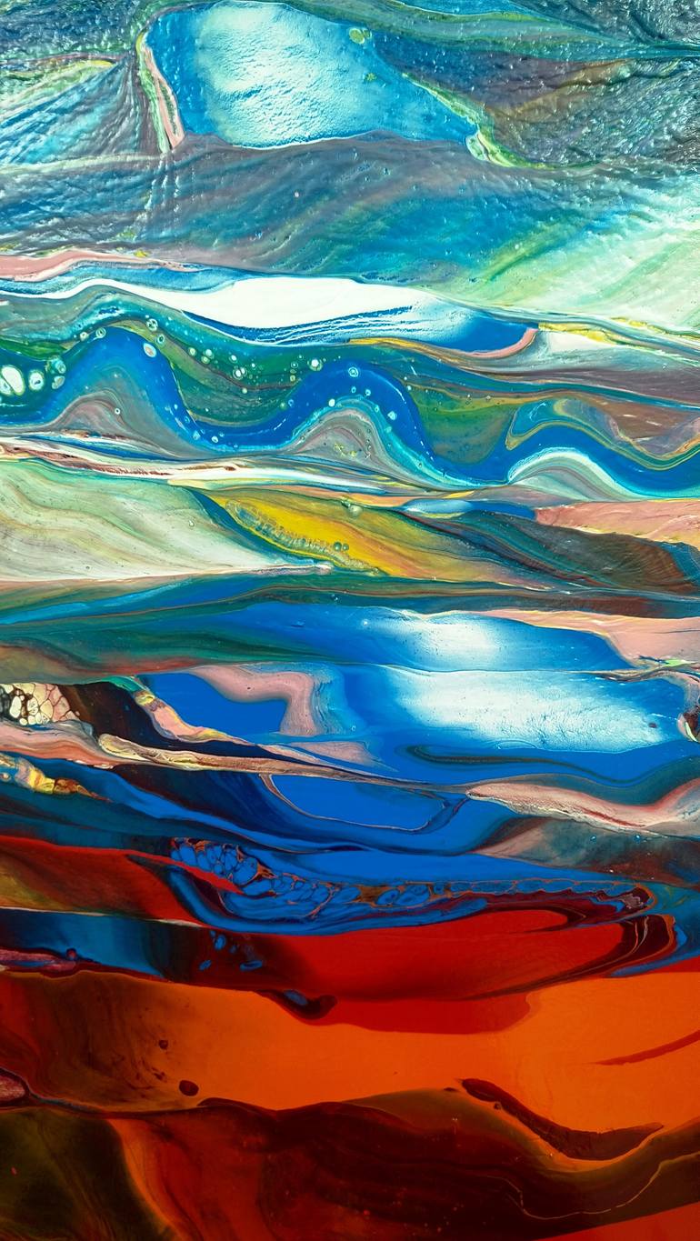 Original Abstract Landscape Painting by Jacob Jugashvili