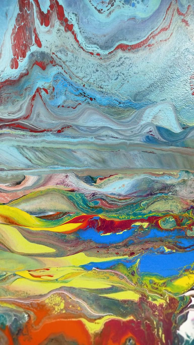Original Abstract Landscape Painting by Jacob Jugashvili