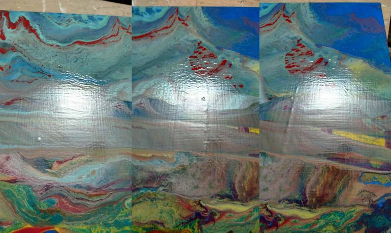 Original Abstract Landscape Painting by Jacob Jugashvili