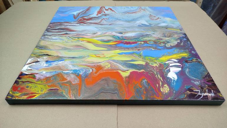 Original Abstract Landscape Painting by Jacob Jugashvili