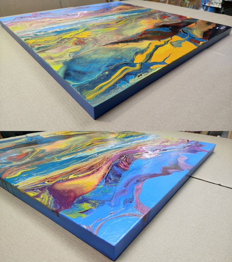 Original Abstract Landscape Painting by Jacob Jugashvili