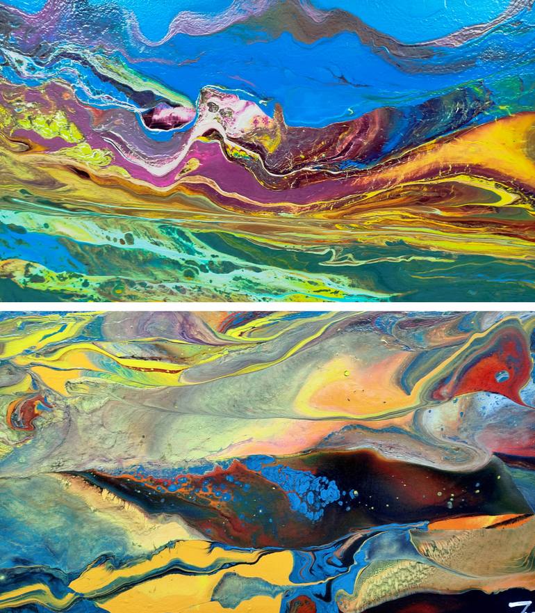 Original Abstract Landscape Painting by Jacob Jugashvili