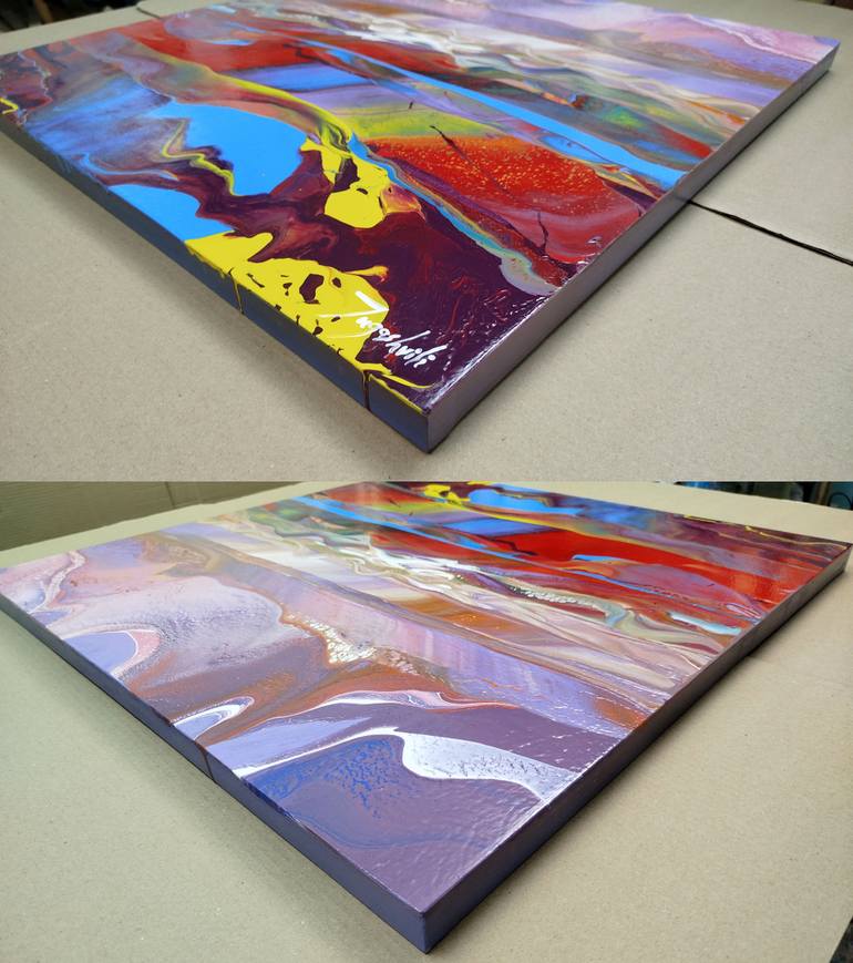 Original Abstract Landscape Painting by Jacob Jugashvili