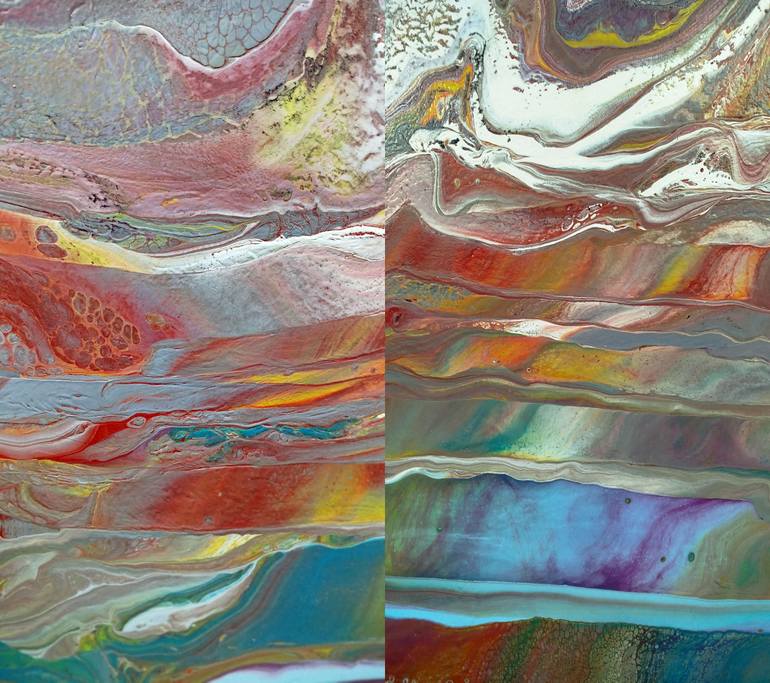 Original Abstract Landscape Painting by Jacob Jugashvili