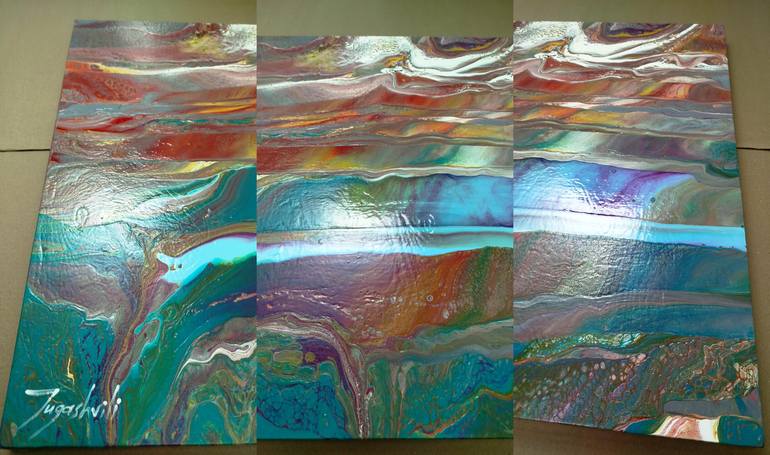 Original Abstract Landscape Painting by Jacob Jugashvili