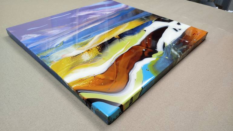 Original Abstract Landscape Painting by Jacob Jugashvili