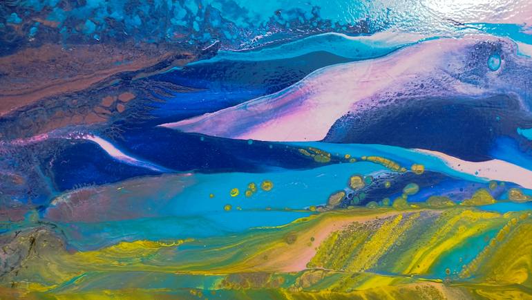 Original Abstract Landscape Painting by Jacob Jugashvili